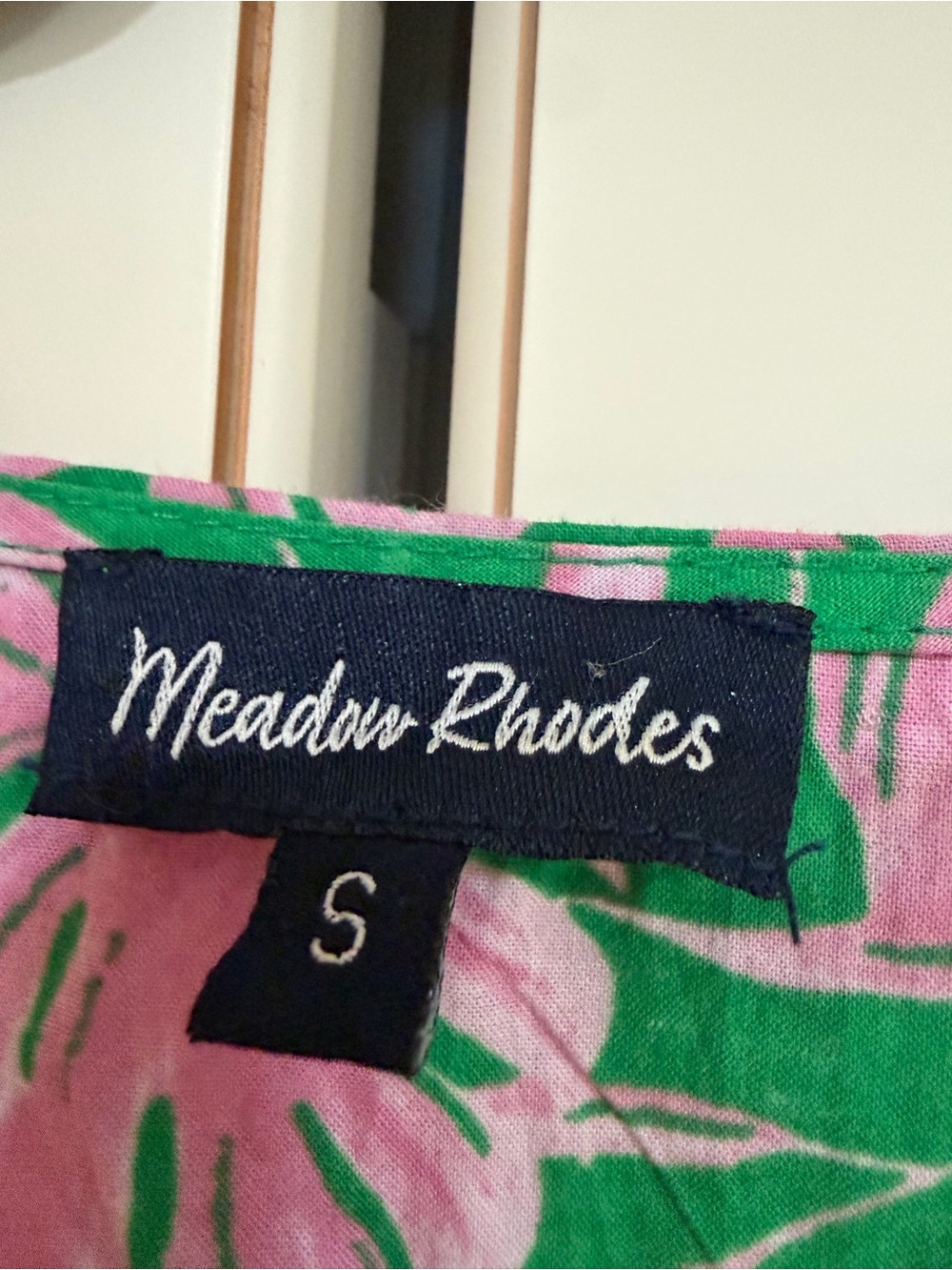 TUCKERNUCK MEADOW RHODES Floral Tiered Smocked Midi Dress Pink and Green (102) - Picture 6 of 6